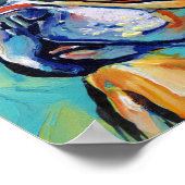 Vibrant Expressionist Frenchie Pop Art Portrait Poster (Hoek)