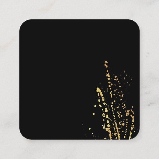 Vibrant Expressive Splatter Vierkante Visitekaartje (Achterkant)