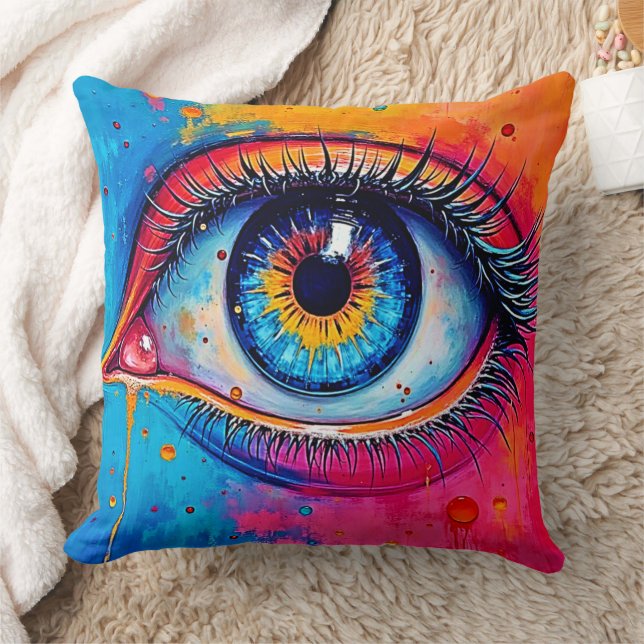 Vibrant Eye Soulful Vision Design Kussen (Deken)