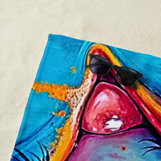 Vibrant Eye Soulful Vision Design Strandlaken (In situ)