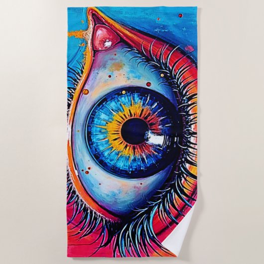 Vibrant Eye Soulful Vision Design Strandlaken (Voorkant)