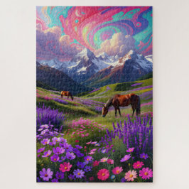 Vibrant Fantasy Nature - Oil Painting Style Puzzle Legpuzzel