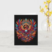 Vibrant Fantasy Pcute Ss Cute Ssnix Mythical Bird Kaart (Gele Bloem)