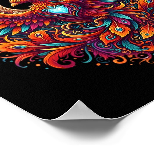 Vibrant Fantasy Pcute Ss Cute Ssnix Mythical Bird  Poster (Hoek)