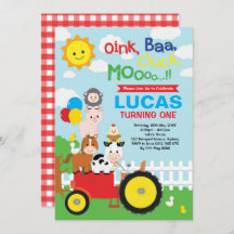 Vibrant farm animals Barnyard Petting Zoo Birthday