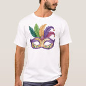 Vibrant Feathered Carnival Mask T-shirt (Voorkant)