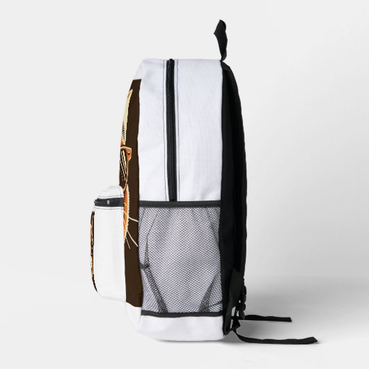 Vibrant Feline Grace Bedrukte Rugzak (Rechts)