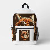 Vibrant Feline Grace Bedrukte Rugzak (Voorkant)