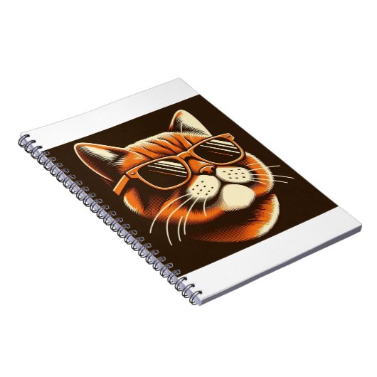 Vibrant Feline Grace Notitieboek (Rechterzijde)
