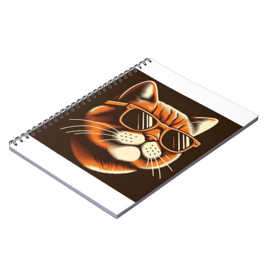 Vibrant Feline Grace Notitieboek (Linkerzijde)