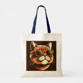 Vibrant Feline Grace Tote Bag (Achterkant)