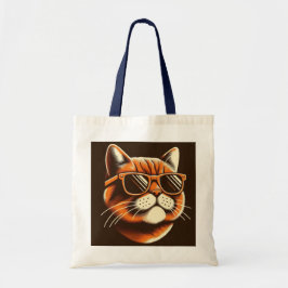 Vibrant Feline Grace Tote Bag