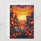 Vibrant Fiesta Let's Taco 'over de douche van een Kaart (Achterkant)