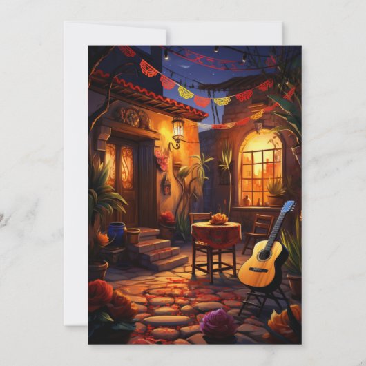 Vibrant Fiesta Let's Taco 'over een repetitiediner Kaart (Achterkant)