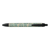 Vibrant Fish Pattern Colorful  Blauwe Inkt Pen (Achterkant)