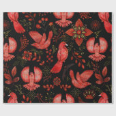  Vibrant floral and leafy pattern designs Cadeaupapier (Vlak)