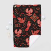  Vibrant floral and leafy pattern designs Golfhanddoek (Insitu)