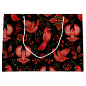 Vibrant floral and leafy pattern designs Groot Cadeauzakje (Voorkant)