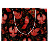 Vibrant floral and leafy pattern designs Groot Cadeauzakje (Achterkant)
