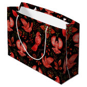 Vibrant floral and leafy pattern designs Groot Cadeauzakje (Achterkant Gekanteld)