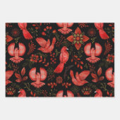 Vibrant floral and leafy pattern designs Inpakpapier Vel (Voorkant 2)