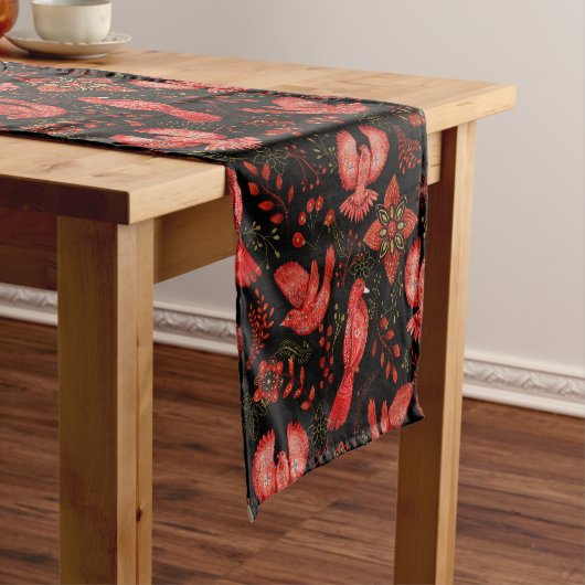  Vibrant floral and leafy pattern designs Korte Tafelloper (Voorbeeld)