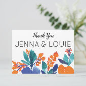 Vibrant Floral Bloom Hartelijk dank Kaart (Staand voorkant)