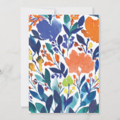 Vibrant Floral Bloom Weddenschap Kaart (Achterkant)