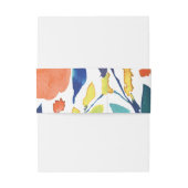 Vibrant Floral Blossom Band Belly Band Uitnodigingen Wikkel (Achterkant Voorbeeld)