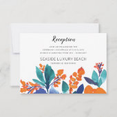 Vibrant Floral Blossom Reception Kaart (Voorkant)