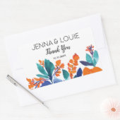 Vibrant Floral Blossom Wedding Rechthoekige Sticker (Envelop)