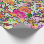 Vibrant floral cadeaupapier (Hoek)