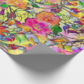 Vibrant floral cadeaupapier (Hoek)