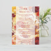 Vibrant Floral Chinese Tea Ceremony Wedding Kaart (Staand voorkant)