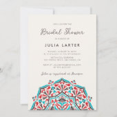 Vibrant Floral Delight Mandala Bridal Shower Kaart (Voorkant)