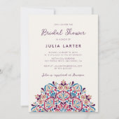 Vibrant Floral Delight Mandala Bridal Shower Kaart (Voorkant)