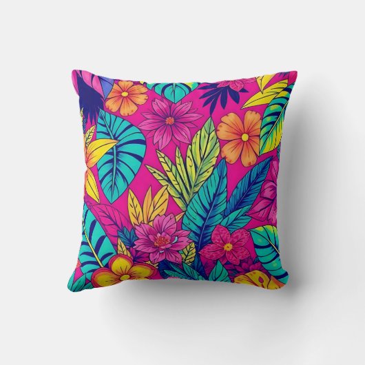 Vibrant Floral design cushion Kussen (Achterkant)