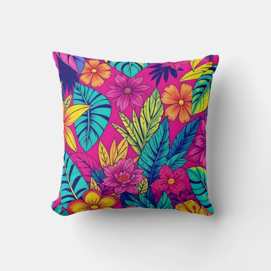 Vibrant Floral design cushion Kussen (Voorkant)