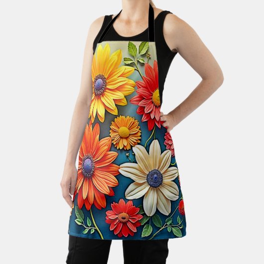 Vibrant Floral Fantasy Design Schort (Insitu)