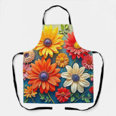 Vibrant Floral Fantasy Design Schort (Voorkant)