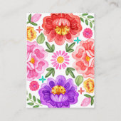 Vibrant Floral Fiesta Diaper Baby shower Raffle Informatiekaartje (Achterkant)