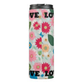 Vibrant Floral Garden Seamless Pattern - Cheerful  Thermosbeker (Achterkant)