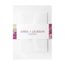 Vibrant Floral Garden Summer Wedding Boho Uitnodigingen Wikkel