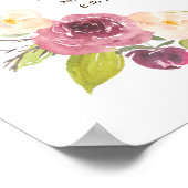 Vibrant Floral | Gepersonaliseerd Poster Baby gebo (Hoek)