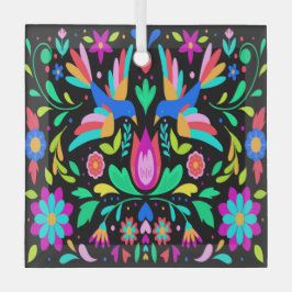 Vibrant Floral Glas Ornament