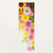 Vibrant Floral Gradient Art – Pink Yellow Purple Yogamat (Voorkant)