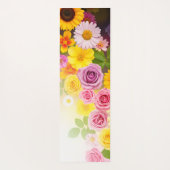Vibrant Floral Gradient Art – Pink Yellow Purple Yogamat (Achterkant)