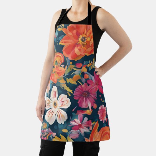 Vibrant Floral Graphic Art Schort (Insitu)