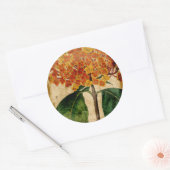 Vibrant Floral I Ronde Sticker (Envelop)
