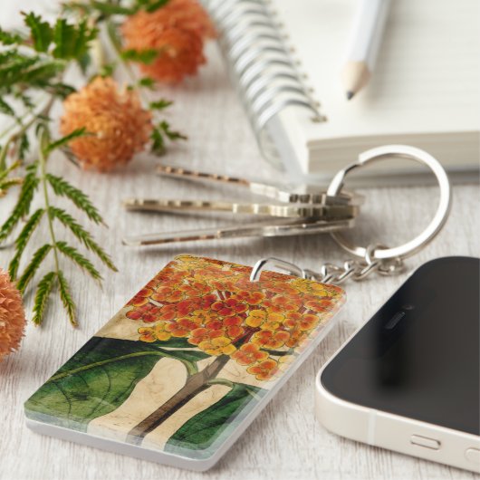 Vibrant Floral I Sleutelhanger (Voorkant Rechts)